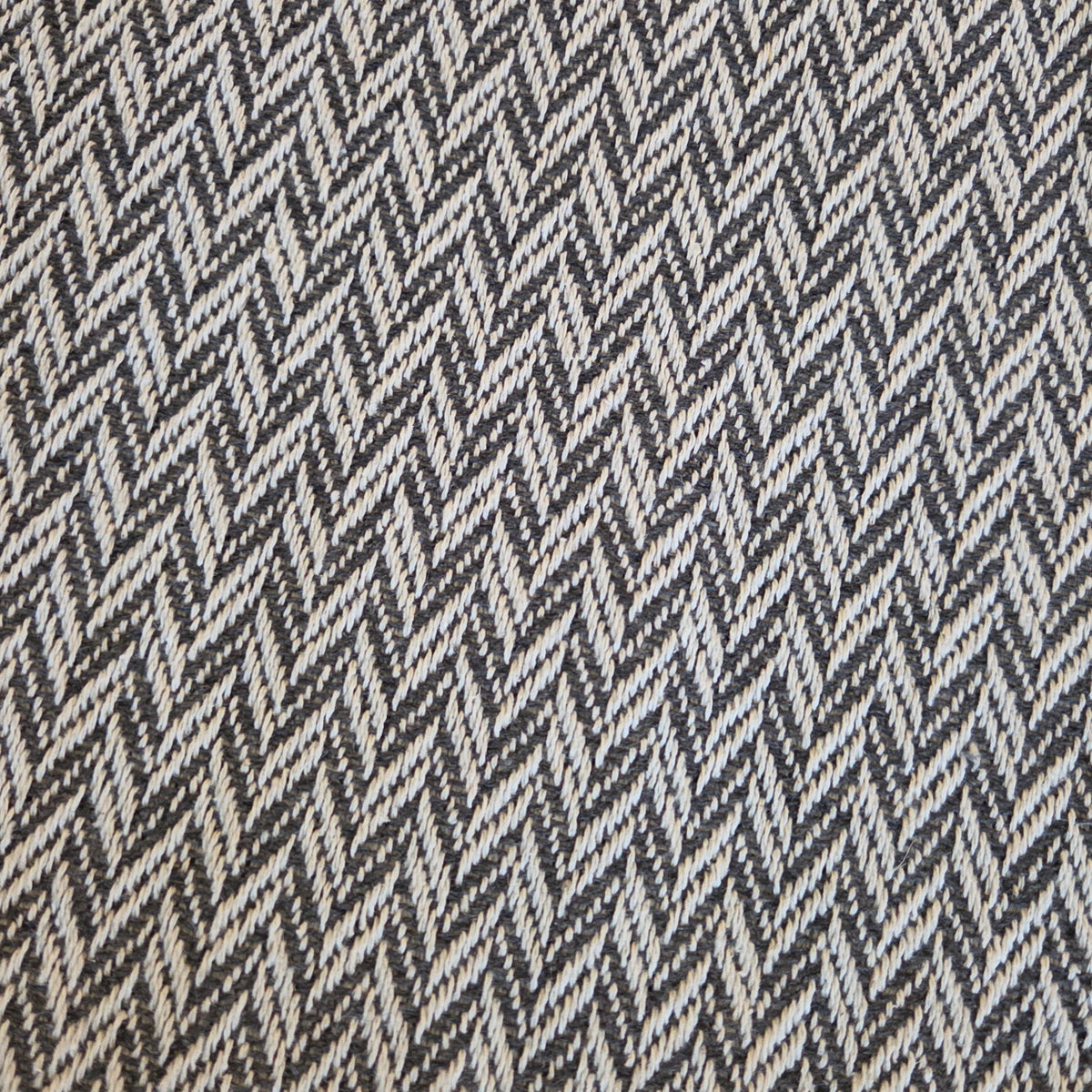 Textured Throw - Slate Chevron Tassel-Free
