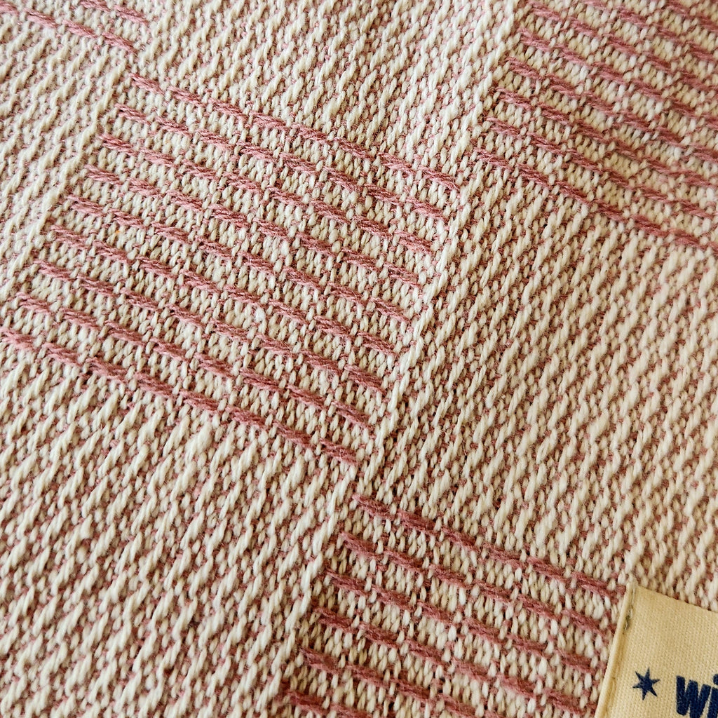 Textured Throw - Mauve Checkerboard