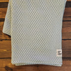 Textured Throw - Mint Chevron Tassel-Free