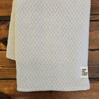 Textured Throw - Light Grey Chevron Tassel-Free