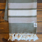 Essential Throw - Moss Stripe