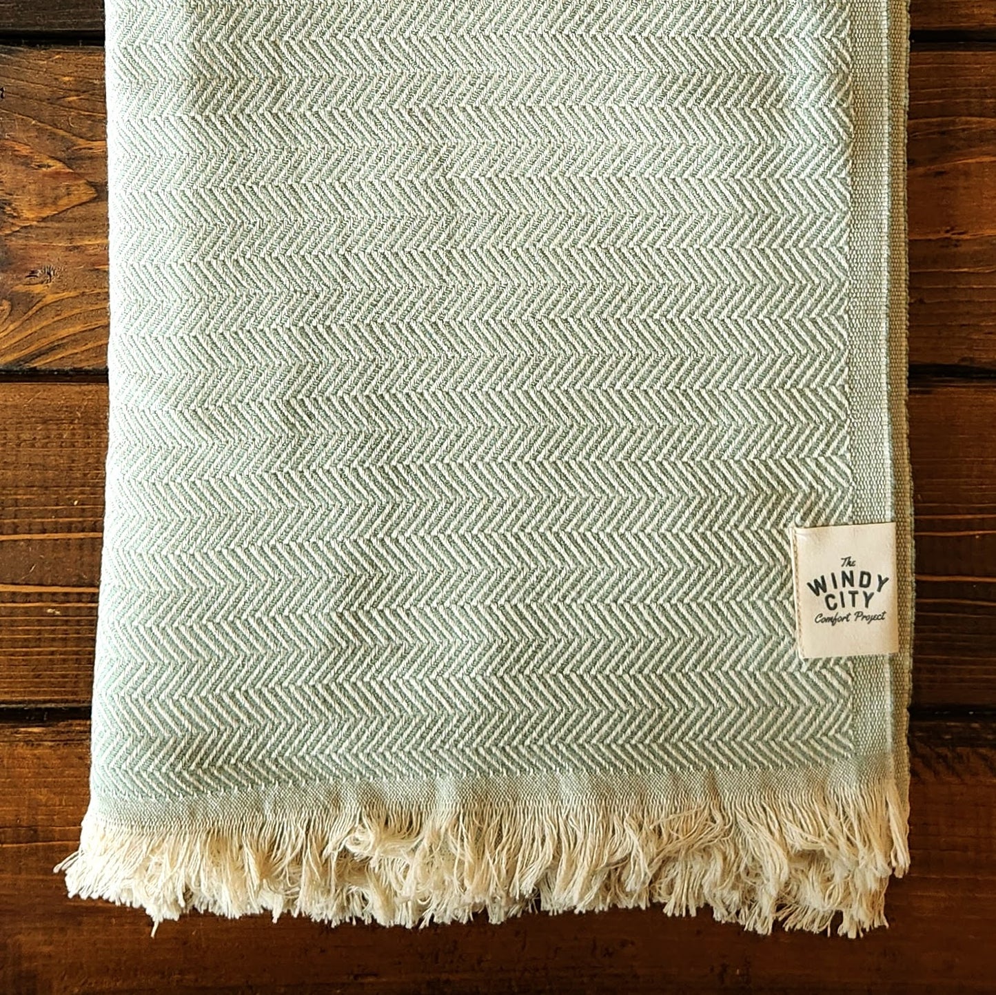 Modern XXL Throw: Sage Green