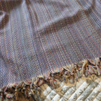 XXL Handmade Rainbow Throw - Navy