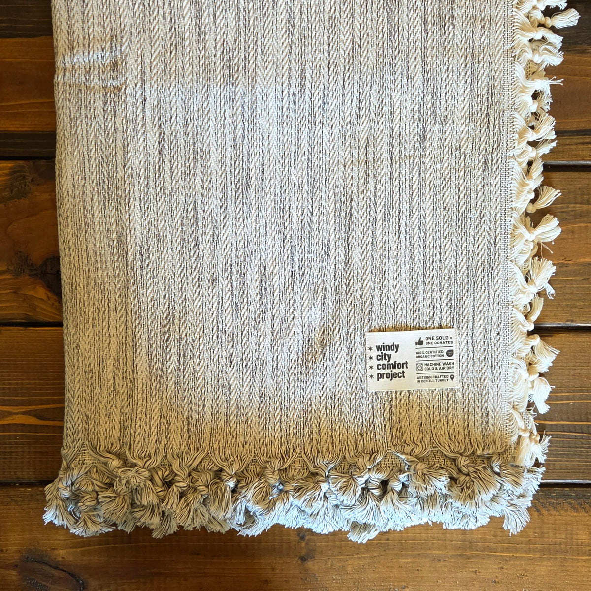 Rustic Couch Throw - Grey Heather