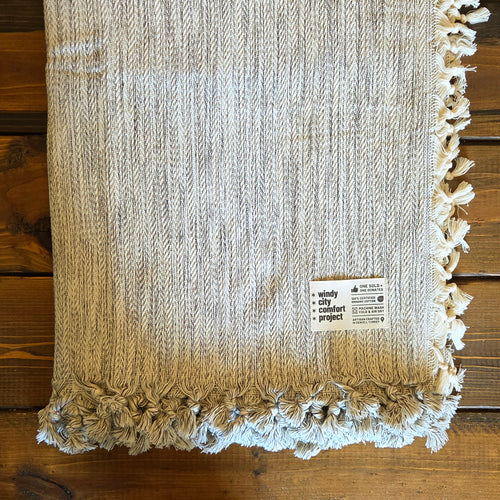 Rustic Couch Throw - Grey Heather