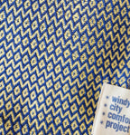 Fall Turkish Blanket - Blue/Yellow Dots
