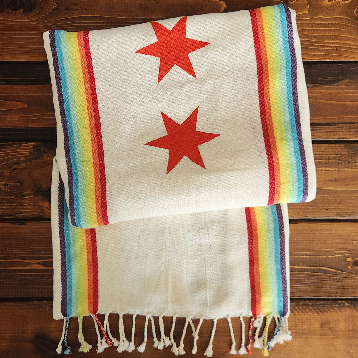 Chicago Pride Turkish Blanket - Rainbow