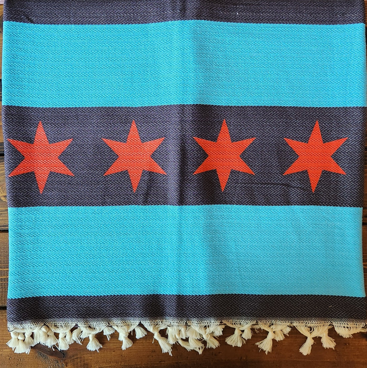 Chicago Dark Mode Throw Blanket