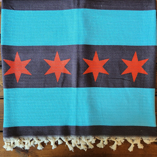 Chicago Dark Mode Throw Blanket