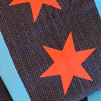 Chicago Flag Turkish Blanket - Black