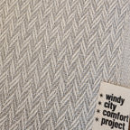 Textured Throw - Light Grey Chevron Tassel-Free