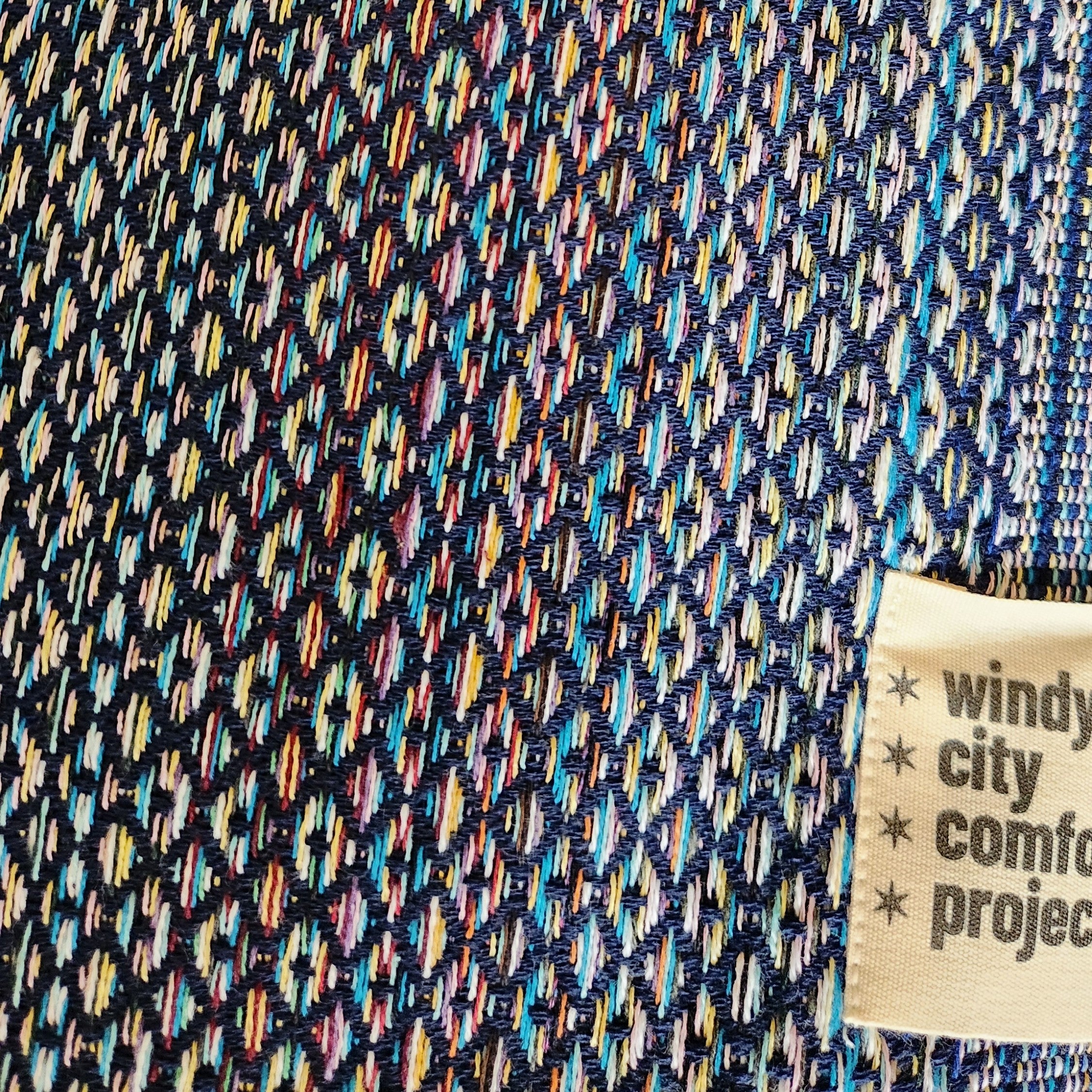 Spring Turkish Blanket - Rainbow Navy