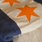 Chicago Flag Football Travel Blanket - Cream/Navy/Orange